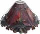 S10021 Tiffany Style Stained Glass Baroque Lampshade (13-inch Wide Red)