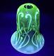 Stunning Art Nouveau Antique Vaseline Uranium Glass Lamp Shade Vintage Glow