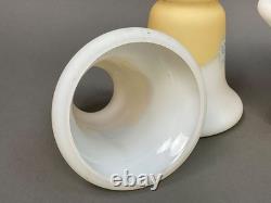 Set 5 Art Deco Lamp Shades Satin Glass Stenciled Embossed 1920's/ 30's 2.25 fit