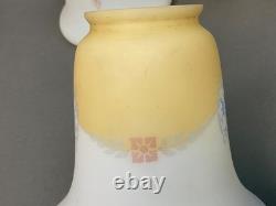 Set 5 Art Deco Lamp Shades Satin Glass Stenciled Embossed 1920's/ 30's 2.25 fit