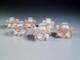 Set 6 Vintage Pink Glass Tulip Shade Replacement Chandelier Lamp Sconces