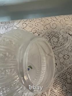 Set Of 3 Vintage Reverse Painted Floral Glass Bell Shape Lamp Light Shades 5 H