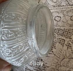 Set Of 3 Vintage Reverse Painted Floral Glass Bell Shape Lamp Light Shades 5 H