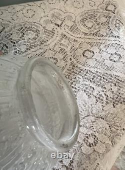 Set Of 3 Vintage Reverse Painted Floral Glass Bell Shape Lamp Light Shades 5 H