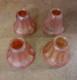 Set Of 4 Vintage Nuart Style Fluted Satin Marigold Carnival Glass Shades-2-1/4