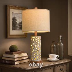 Set of 2 Vintage 22'' Table Lamps with USB Ports for Living Room & Bedroom
