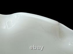 Set of 2 Vintage Fenton Milk Glass Electric Lamp Globe Shade White Poppy Flower