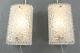 Set Of 2 Vintage Wall Sconce Or Mirror Lamps With Glass Shades By Hoffmeister