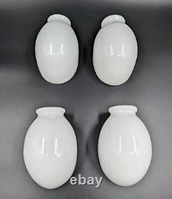 Set of 4 Antique German 2 ¼ Fitter Sconce Pharmacy Lamp Glass Shades VG Cond
