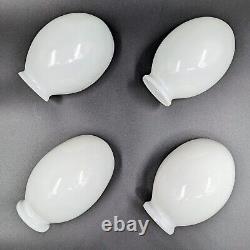 Set of 4 Antique German 2 ¼ Fitter Sconce Pharmacy Lamp Glass Shades VG Cond