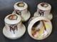 Set Of 4 Painted Parrot Lamp Light Shades 1920s Vintage Art Deco Chandelier