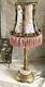 Shabby Chic Fringe Lamp Shade & Art Deco Boudoir Base Hand Sewn Antique Vintage