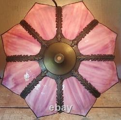 Slag Glass ceiling Shade hanging table vtg Lamp part FREE Shipping 2 available