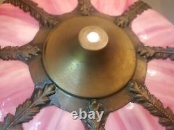Slag Glass ceiling Shade hanging table vtg Lamp part FREE Shipping 2 available