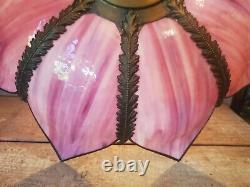 Slag Glass ceiling Shade hanging table vtg Lamp part FREE Shipping 2 available