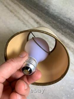 Small Tiny Little Antique Vintage Clip on Bulb Clamp Over Bulb Wire Lamp Shade