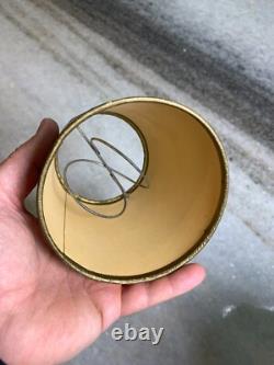 Small Tiny Little Antique Vintage Clip on Bulb Clamp Over Bulb Wire Lamp Shade