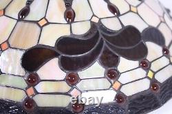 Stained Glass Arts Crafts Repro Antique Style Vtg 18 Hang Floor Lamp Shade