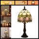 Stained Glass Table Lamp, Pink Tulip Design, 8 Antique Nightstand Light With Le