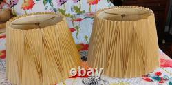 Stiffel Accordion Pleated Lamp ShadeVintage 12 tall Set Of 2 See Pictures