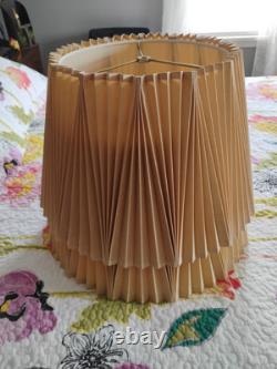 Stiffel Accordion Pleated Lamp ShadeVintage 12 tall Set Of 2 See Pictures