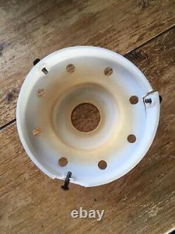 Stunning Opaline Glass 60s 70's Rippled Lamp Shade & Gallery MID Century Vintage