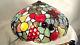 Stunning Vintage Puffy Style Fruit Stainglass Lamp Shade