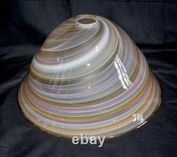 Swirl Murano Glass Pendant Lamp Shade 14.25 Large Rare Vintage