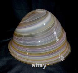 Swirl Murano Glass Pendant Lamp Shade 14.25 Large Rare Vintage