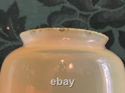 THREE Antique Art Nouveau VASELINE URANIUM Glass Electric Shades 2-1/4 Fitter