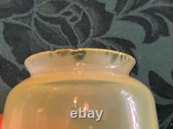 THREE Antique Art Nouveau VASELINE URANIUM Glass Electric Shades 2-1/4 Fitter
