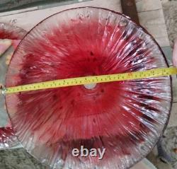 TWO LG Millifiori Bubble Glass Lamp shades Vintage Handmade. Unique 16 Bottom