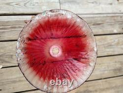 TWO LG Millifiori Bubble Glass Lamp shades Vintage Handmade. Unique 16 Bottom