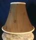 Two Vintage New Unused Bell Lampshade Taupe Silk Embroidered 13dia 11 Tall. Db
