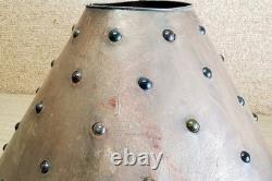 Table Lamp Shade Metal & Glass Marbles 17.5 Southwestern style antique / vtg