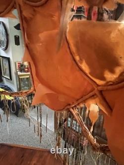 Tattered Queen Antique Vintage Boudoir Lampshade Velvet Beaded Crusty Goodness Tattered Queen Antique Vintage Boudoir Lampshade Velvet Beaded Crusty Goodness