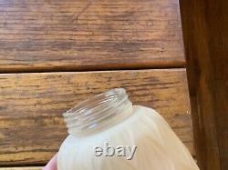 Three Vintage Mid Century Frosted Glass Lamp Shades Tension Pole Lamp mcm
