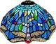 Tiffany Lamp Shade Blue Dragonfly Stained Glass 12 Inches Wide Accessories