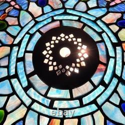 Tiffany Lamp Shade Blue Dragonfly Stained Glass 12 Inches Wide Accessories