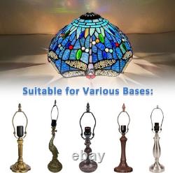 Tiffany Lamp Shade Blue Dragonfly Stained Glass 12 Inches Wide Accessories