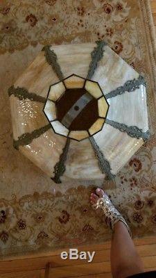 Tiffany Lamp Shade (cracked panel)(all pieces included) Early 1900s Vintage