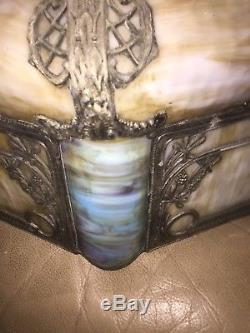 Tiffany Lamp Shade (cracked panel)(all pieces included) Early 1900s Vintage
