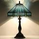 Tiffany Lamp Stained Glass Table Lamp Bedside Reading Light W12h19 Inches Missi