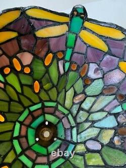 Tiffany Style Dragonfly Stained Glass 9.5 Lamp Shade (2 Available)