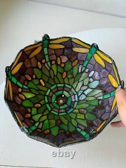 Tiffany Style Dragonfly Stained Glass 9.5 Lamp Shade (2 Available)