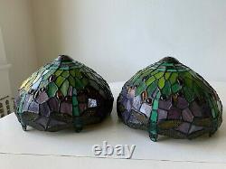 Tiffany Style Dragonfly Stained Glass 9.5 Lamp Shade (2 Available)