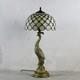 Tiffany Style Peacock Bedroom Lamp Table Lamp Led Stained Glass Shade Desk Lamps