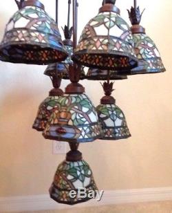 Tiffany Vintage Style Stained Glass Lamp Shades 10 Arms Bulb Chandelier