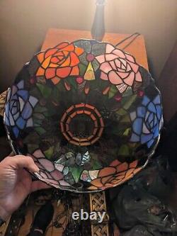 Tiffany style lamp shade Stained glass vintage spectrum round lamp light