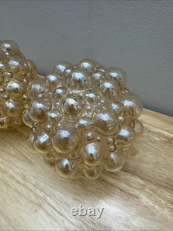 Two Vintage Helena Tynell Style Globe Bubble Glass Iridescent Light Shade 3 Fit